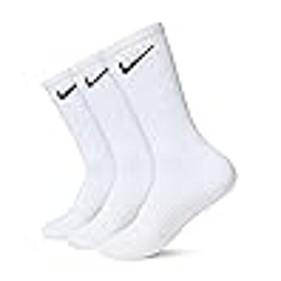 NWT Nike Everyday Cushion Crew Training Socks 3-Pair White/Black Large - Picture 1 of 2